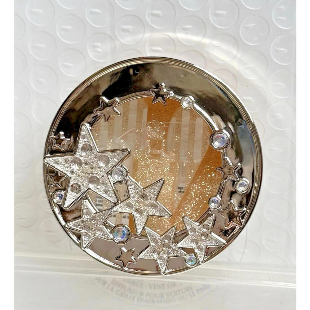 Bath & Body Works Celestial Stars Visor Clip Car Air Freshener Silver / Gold